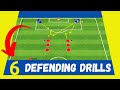 ✅6 Defensive Drills for Soccer Players -  Individual & Team Defensive Drills - Defending Drills