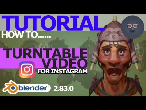 Blender 2.8 Tutorial - How to Make a Turntable Animation for Instagram in Blender!