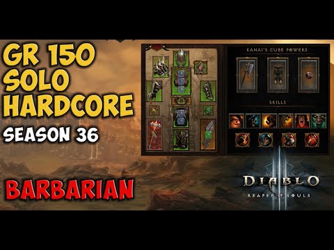 GR 150 Savages Frenzy Barbarian Hardcore Solo Self Found Season 36
