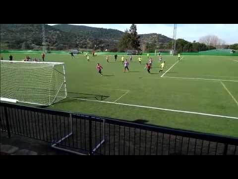 Tercer gol de los benjamines riotinteños en Aroche