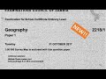 Geography Paper 1 2017 Internal