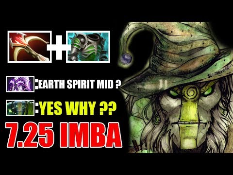 EPIC! MIDLANE Earth Spirit Out-Play His Brother Void Spirit NEW CRAZY IMBA 7.25 WTF Gameplay Dota 2