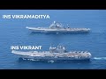 Twin aircraft carrier strike groups in action by the Indian Navy.