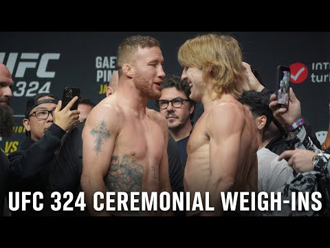 UFC 324 Ceremonial Weigh-Ins: Justin Gaethje vs Paddy Pimblett