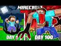 I Survived 100 Days As NIGHTMARE HEROBRINE In HARDCORE Minecraft