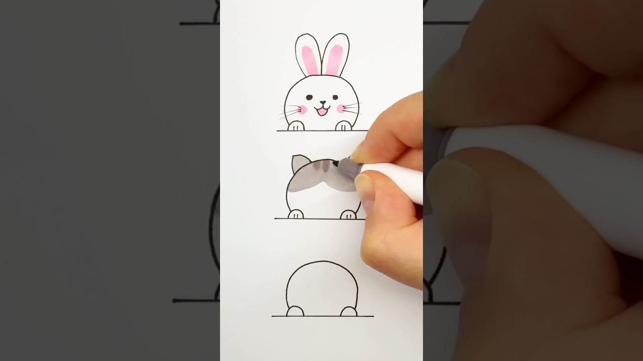 How to draw cute animals easy | Step by step drawing for kids