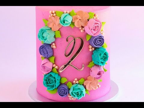 Floral Wreath Frame Cake Tutorial- Rosie's Dessert Spot