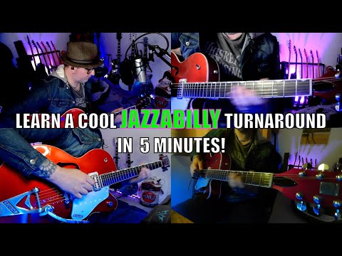 Learn a JAZZABILLY Guitar Turnaround in 5 minutes! (Brian Setzer, The Stray cats, Jim Heath)