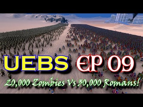 20,000 Zombies Vs 30,000 Ancient Romans - Ultimate Epic Battle Simulator: Ep 09