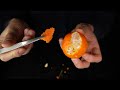 Peeling Tangerine Peel With Surgical Instruments Surgical Tweezers Doctor Mode Role Play