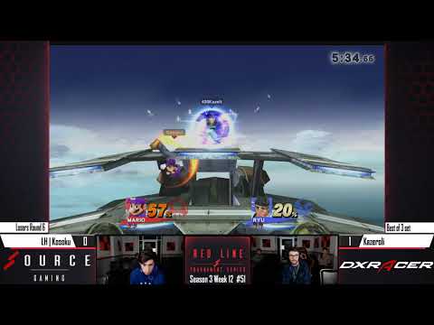 Red Line Smash 51 - LH | Kosoku (Mario) Vs. Kazeroli (Ryu)