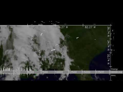Top thunderstorm observed from space for 03/25/2021