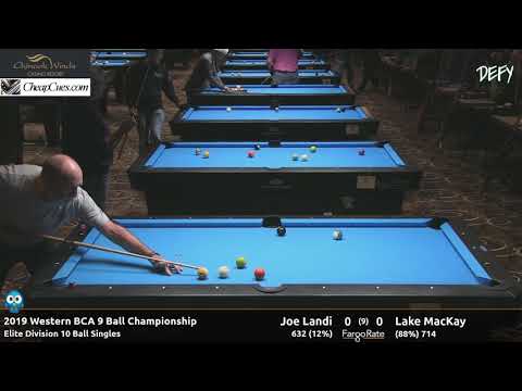 Joe Landi vs Lake MacKay - Elite 10-Ball Singles - 2019 Western BCA 9-Ball Championship