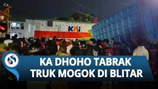 KA Dhoho Tabrak Truk Mogok di Blitar saat Adzan, Sopir Panik Dorong Kendaraan, Sirene Berbunyi