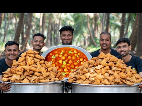 PANJABI SAMOSA | Chole Samosa | Street Style Chole Samosa Recipe | Village Rasoi