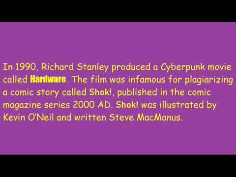 afbeelding (Better Sound) Kevin O’Neil; artist of 2000AD story Shok!. Was being sued by the makers of Hardware