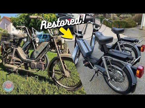 Restoration of two Abandoned Old Motorcycles- JAWA Babetta 210 | RESTORATION PART 3 | FINAL ASSEMBLY