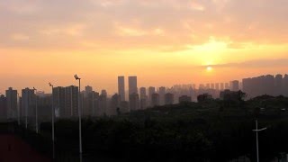 Time-lapse :  Sunset in Chongqing, China. #nofilter