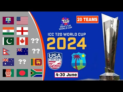 20 Teams will participate in ICC Men's T20 World Cup 2024 | All Qualified Teams, Date & Host Nations