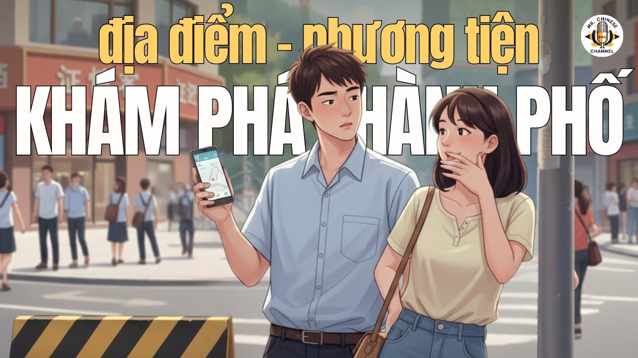 HSK 2-3 Giao Tiếp: 10 Phút Nắm Vững Từ Vựng Địa Điểm & Phương Tiện | Podcast Tiếng Trung