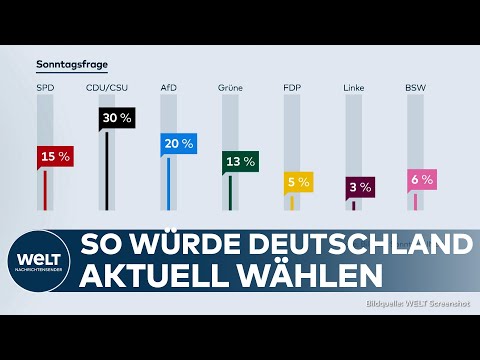 SONNTAGSFRAGE VON INSA: AFD legt weiter zu – SPD verliert an Wählergunst