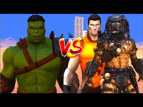 100 Hulk vs 1000 Colossus and 1000 Predator (Marvel vs Marvel)