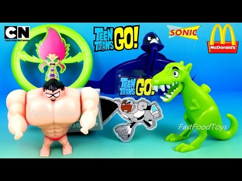 TEEN TITANS GO! KIDS MEAL TOYS FULL SET 6 SONIC VS McDONALD'S LEGO MOVIE 2 HAPPY MEAL TOYS 2016 2019 Video