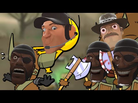(C.Crashers) TF2 Dub - Scout Hominid kills the demo barbarians