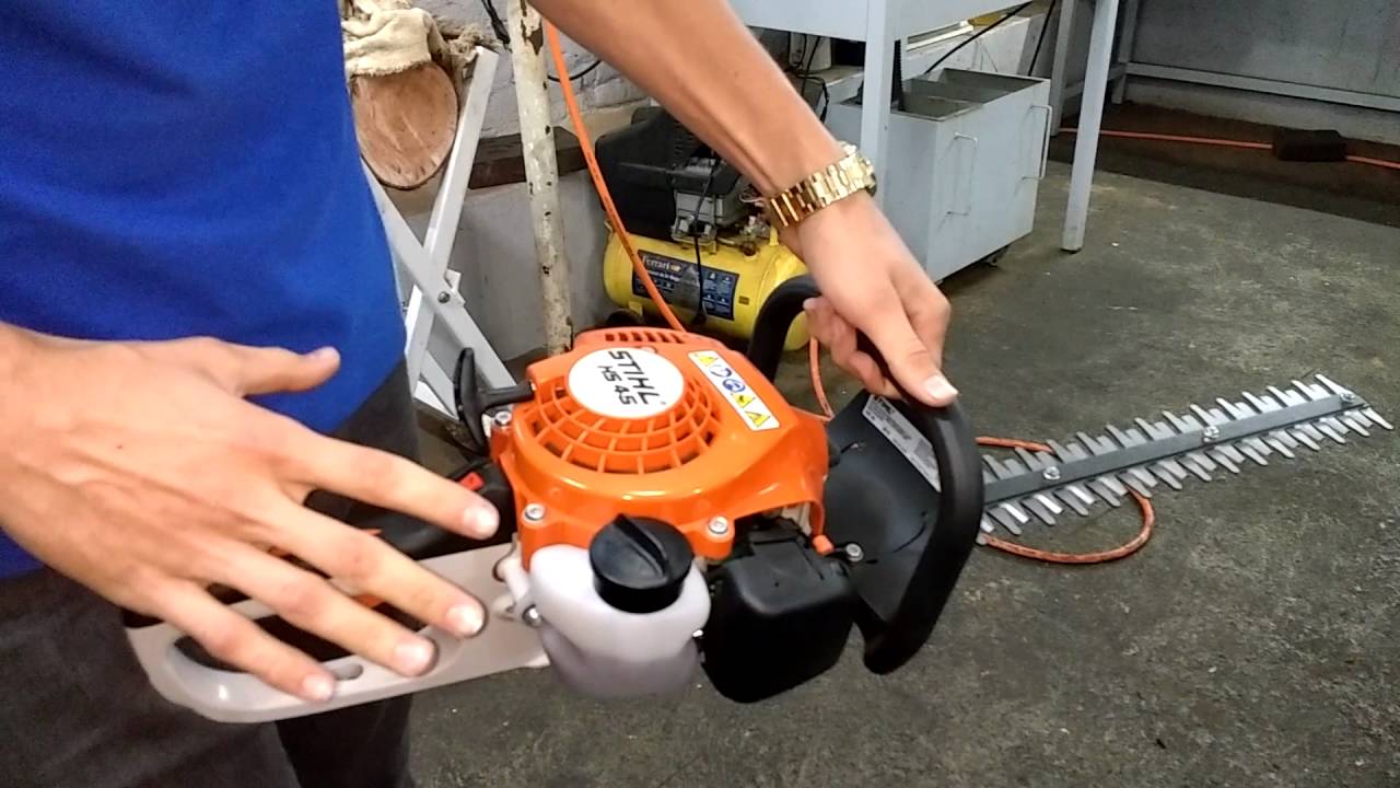 Como funcionar um podador STIHL HS 45