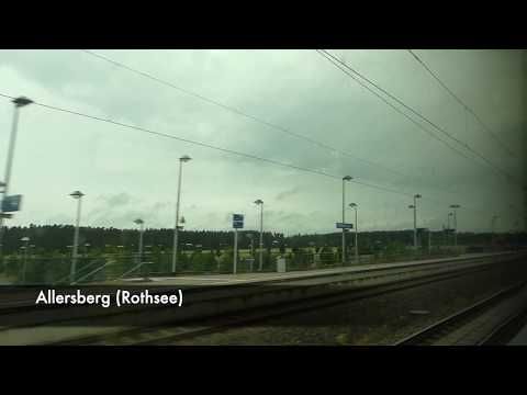 Ungekürzte Mitfahrt im ICE1 von Ingolstadt nach Nürnberg in HD
