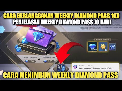 Cara Berlangganan Weekly Diamond Pass Mobile Legends | Cara Menimbun Weekly Diamond Pass MLBB