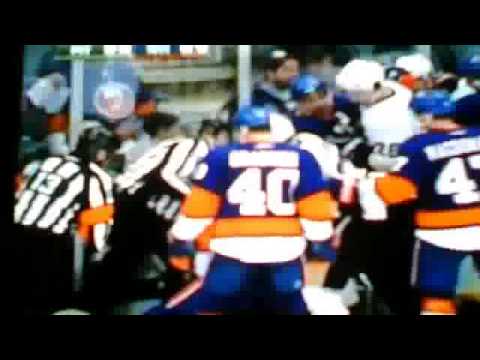 Pens Islanders Another line Brawl