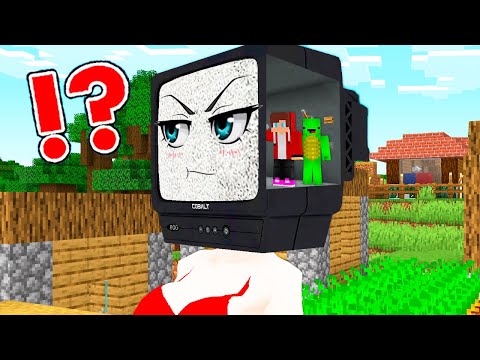 JJ's TV Prank Goes Wrong! Mimi Saves Him in Minecraft