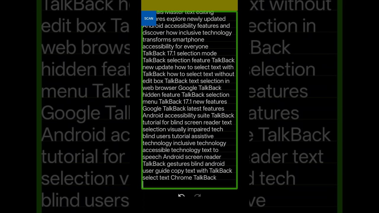 Latest Google TalkBack hidden selection feature trick for blind breaking talkBack  text selection 🔥🔥