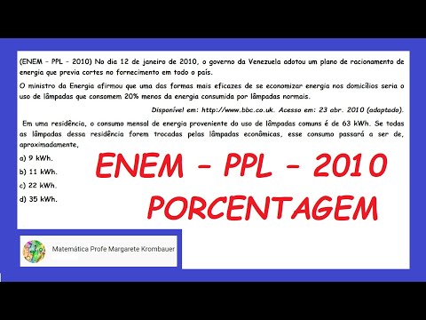 ENEM – PPL – 2010 | PORCENTAGEM