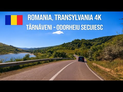 Driving in Romania Transylvania from Târnăveni to Odorheiu Secuiesc