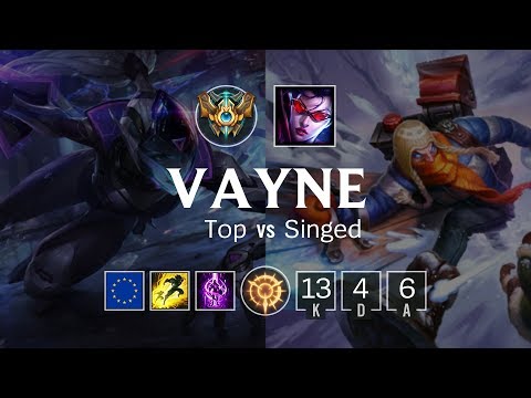 Vayne Top vs Singed - EUW Challenger Patch 8.19