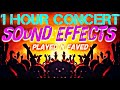 1 Hour Concert Sound Effects Stage Applause Screaming Shouting Stadium Crowds Royalty Free