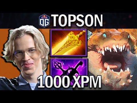 OG.TOPSON PRIMAL BEAST WITH 18 KILLS & 1000 XPM - DOTA 2 7.31 GAMEPLAY