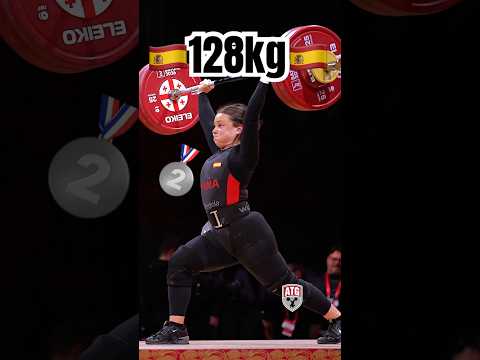Naroa Arrastate (69kg Spain 🇪🇸) 128kg / 282lbs C&amp;J 2026 European  #weightlifting championships!