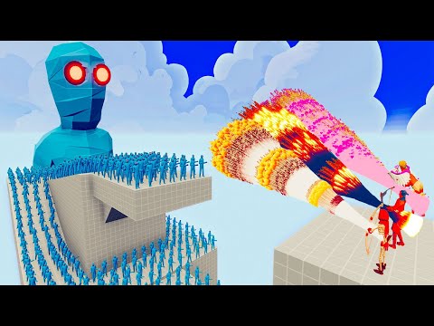 100x ICE ZOMBIE + 1x GIANT vs 3x EVERY GOD   Totally Accurate Battle Simulator TABS