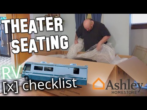 Unboxing The New RV Theater Seating from Ashley Furniture : RV Checklist episode 10