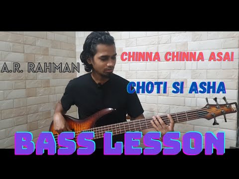 Choti si Asha | Bass Lesson | Chinna Chinna Asai | Bass Lesson | Bass notes
