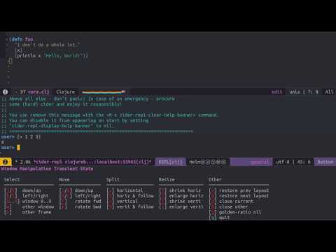 Spacemacs basics for Clojure development