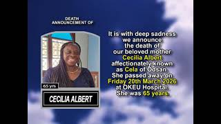 Cecilia Albert ~ Short Obituary