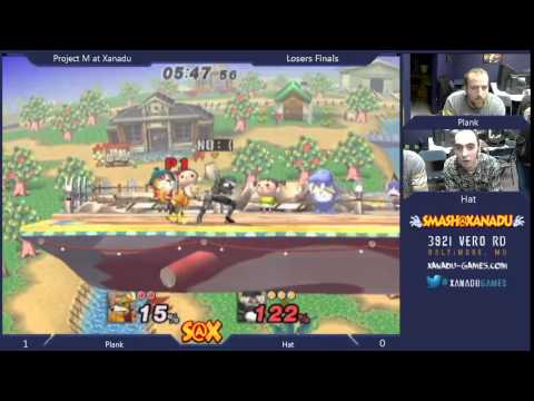S@X - Plank (Fox) vs Hat (Captain Falcon, Sheik) PM Losers Finals - Project M 3.5
