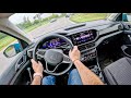 2023 Volkswagen T Cross 1 0 TSI 110HP 0 100 POV Test Drive 1848 Joe Black