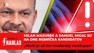 Milan Mazurek a Samuel Migaľ sú na dne rebríčka kandidátov. Horší je už len maďarský vicežupan