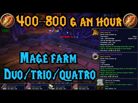 Make up to 700 GOLD pr. Hour farming Naxxramas - Mage farm DUO/TRIO/QUARTRO
