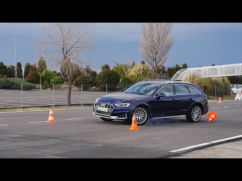 Audi A4 allroad 2020 – Maniobra de esquiva (moose test) y eslalon | km77.com
